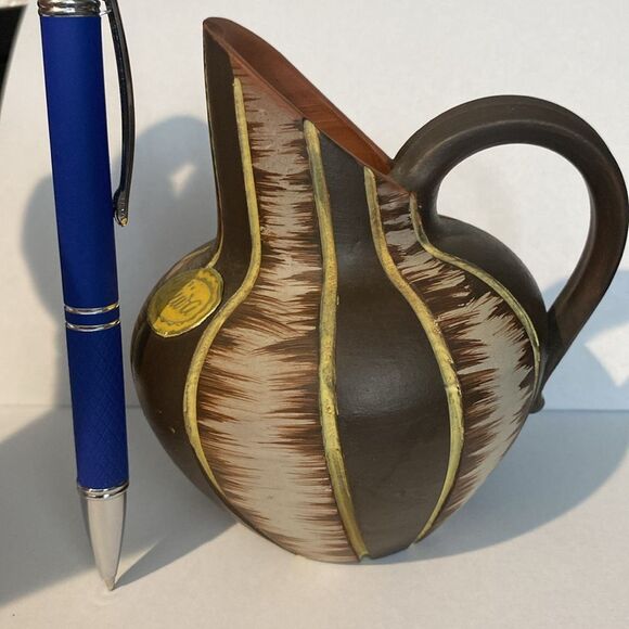 Eiwa Vase 5” Tall Hand Painted German Decorative Vintage Piece - Picture 8 of 8